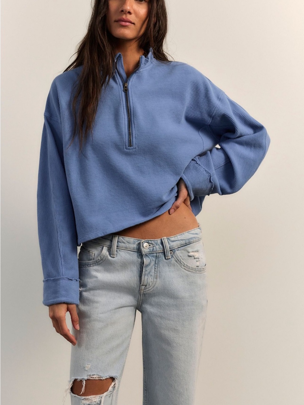 NWT We The Free Celeste Quarter Zip M